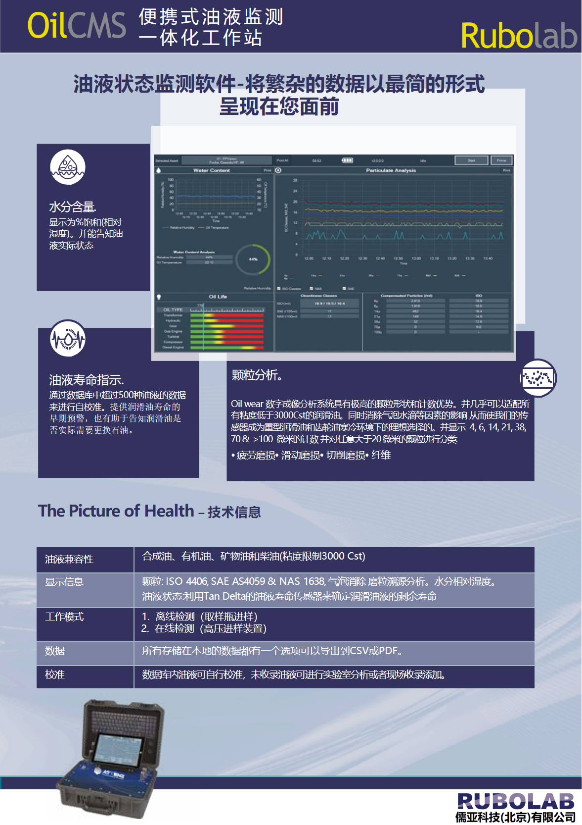 便携式油液监测一体化工作站(图1)